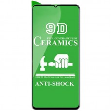 Защитное стекло Ceramics 9D Full Glue Samsung A41(2020)/A415 (черный)
