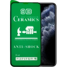 Защитное стекло Ceramics 9D Full Glue iPhone X / iPhone XS / iPhone 11 Pro (5,8) (черный)