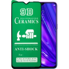 Защитное стекло Ceramics 9D Full Glue Realme 5 (черный)