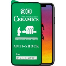 Защитное стекло Ceramics 9D Full Glue iPhone XR / iPhone 11 (6,1) (черный)