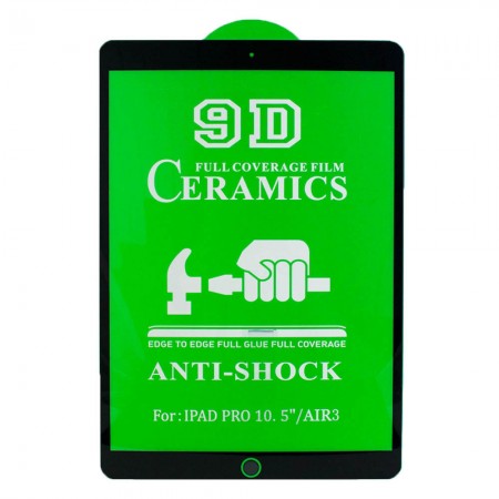 Защитное стекло Ceramics 9D Full Glue iPad PRO 10.5" (черный)