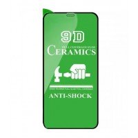 Защитное стекло Ceramics 9D Full Glue iPhone 12/ 12 Pro (6,1) (черный)