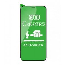 Защитное стекло Ceramics 9D Full Glue iPhone 12/ 12 Pro (6,1) (черный)