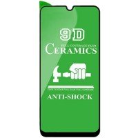 Защитное стекло Ceramics 9D Full Glue Samsung A01 (A015) (черный)