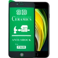 Защитное стекло Ceramics 9D Full Glue iPhone 6 (черный)