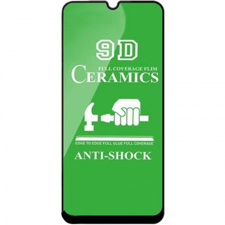 Защитное стекло Ceramics 9D Full Glue Samsung A20/A30/A30S/A50/A50S/M30/M30S/M21/M31/A40S (черный)