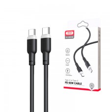 USB кабель XO NB208B Type-C - Type-C 1m черный