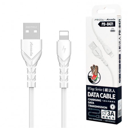 USB кабель Remax PD-B47i Lightning белый