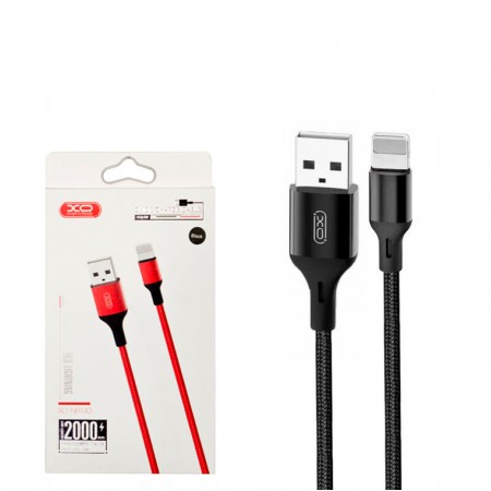 USB кабель XO NB143 Lightning 2m черный