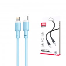 USB кабель XO NB208A Type-C - Lightning 1m голубой