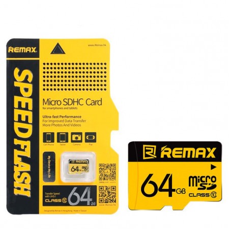Карта памяти Remax MicroSD 64GB 10 class
