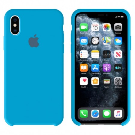 Чехол Silicone Case Original iPhone X, iPhone XS №69 (Denim Blue)