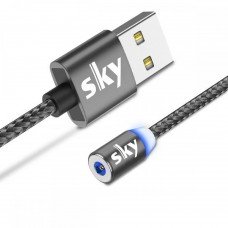 Магнитный кабель SKY без коннектора (R) для зарядки (100 см) Grey