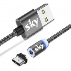 Магнитный кабель SKY type C (R) для зарядки (100 см) Grey