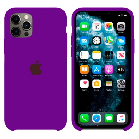 Чехол Silicone Case Original iPhone 12, 12 Pro №30 (Dark purple) (N34)