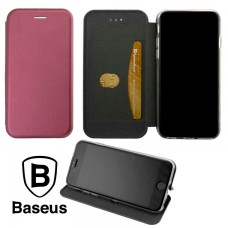 Чехол-книжка Baseus Premium Edge Samsung A22 A225, M22 M225, M32 M325 бордовый