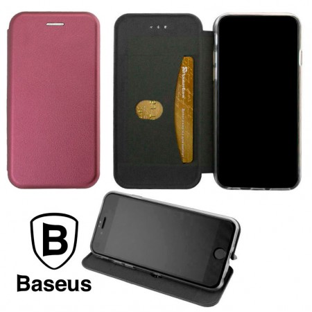 Чехол-книжка Baseus Premium Edge Samsung A02s A025, M02s M025, A03s A037 бордовый