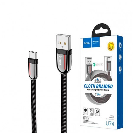 USB кабель Hoco U74 "Grand" Type-C 1.2m черный