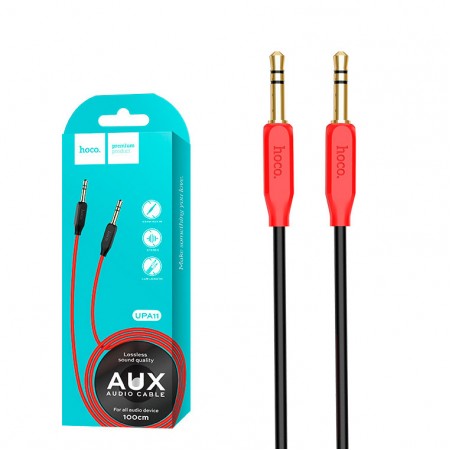 AUX кабель 3.5mm Hoco UPA11 "Audio" 1м черный