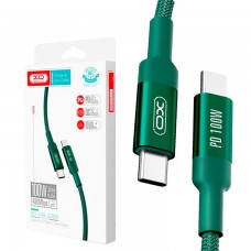 USB Кабель XO NB-Q168 Type-C - Type-C 100W 1m зеленый