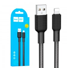 USB кабель Hoco X69 Lightning 1m черно-белый