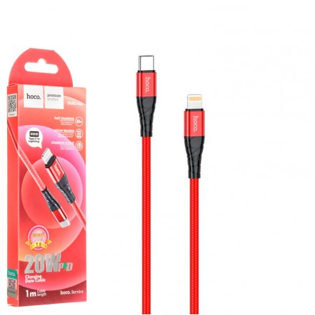 USB Кабель Hoco DU02 Max PD Type-C - Lightning 1m красный