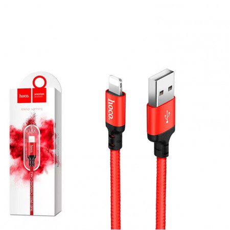 USB кабель Hoco X14 "Times" Lightning 1m красный