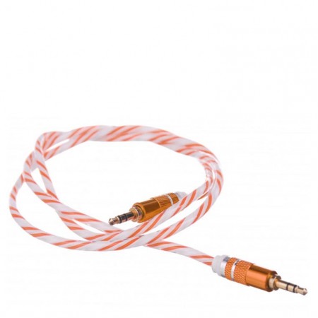 AUX кабель 3.5mm силикон 1м оранжевый