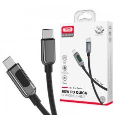 USB кабель XO NB-Q203B Type-C - Type-C 1m черный