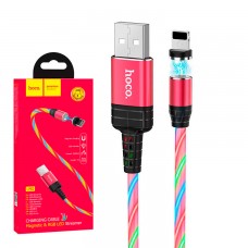 USB кабель Hoco U90 USB - Lightning 1m красный