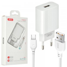 Сетевое зарядное устройство XO L53 1USB 2A micro-USB white