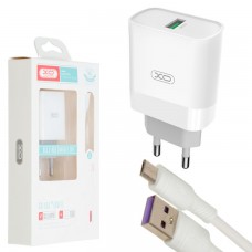 Сетевое зарядное устройство XO L63 QC3.0 1USB 15W micro-USB white
