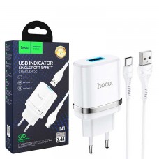 Сетевое зарядное устройство Hoco N1 1USB 2.4A Type-C white