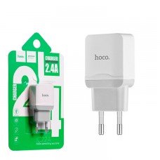 Сетевое зарядное устройство Hoco C22A 1USB 2.4A white
