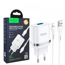 Сетевое зарядное устройство Hoco N1 1USB 2.4A Lightning white