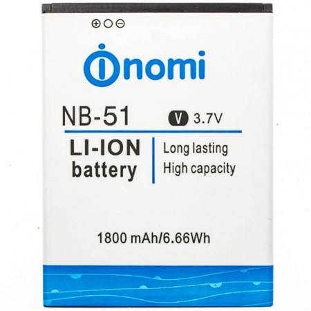 Аккумулятор NOMI NB-51 для i500 1800 mAh AAAA/Original тех.пакет