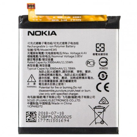 Аккумулятор Nokia HE345 3060 mAh Nokia 6.1 AAAA/Original тех.пак