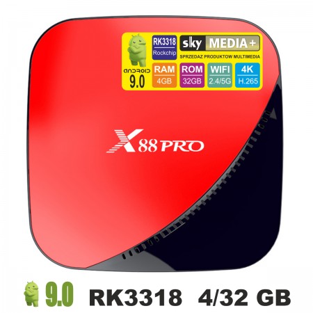 Android TV приставка SKY (X88 pro) 4/32 GB Red