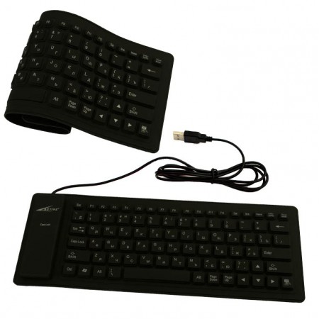 Клавиатура силиконовая Active 86K черная