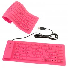 Клавиатура силиконовая Active 86K розовая