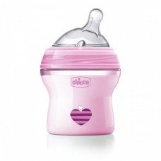 Бутылочка Chicco - Natural Feeling (80811.11) 150 мл / 0 мес.+, пластик, соска силикон (нормальный поток), розовый