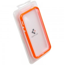 Чехол-бампер Apple iPhone 4 пластик оранжевый