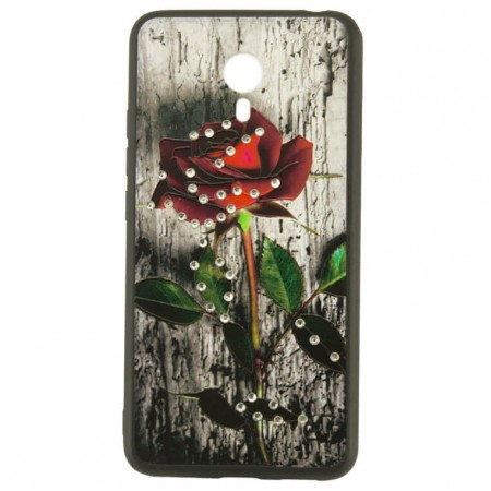 Чехол накладка Flower Case Meizu M3 Note Bark Rose