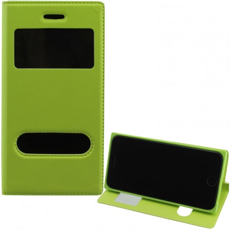 Чехол-книжка Flip Cover с окном Apple iPhone 5 зеленый