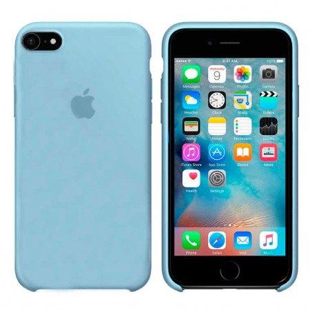 Чехол Silicone Case Apple iPhone 6 Plus, 6S Plus светло-голубой 05