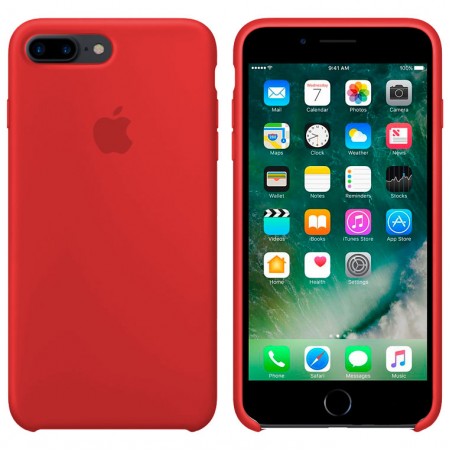 Чехол Silicone Case Apple iPhone 7 Plus, 8 Plus красный 14