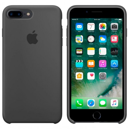Чехол Silicone Case Apple iPhone 7 Plus, 8 Plus темно-серый 15