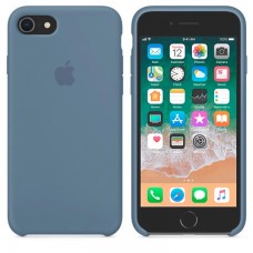 Чехол Silicone Case Apple iPhone 7, 8 темно-голубой 24