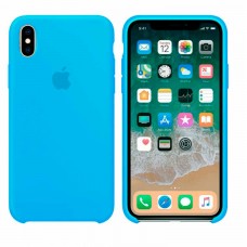 Чехол Silicone Case Apple iPhone X, XS голубой 16