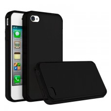 Чехол силиконовый цветной Apple iPhone 4 черный